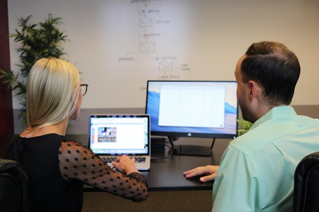 Team reviewing measurement results for ai search visibility in a meeting